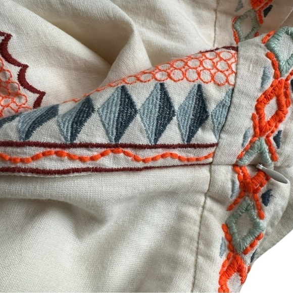 Anthropologie Islander Embroidered Straight Leg Crop Pants - Picture 10 of 12